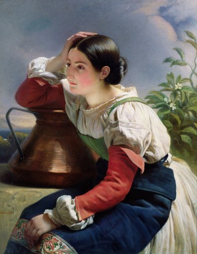 Joven italiano en el pozo, c.1833-34 de Franz Xaver Winterhalter